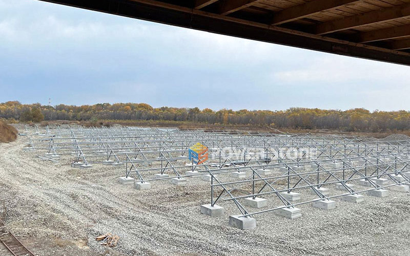 1.14MW Europe Solar Steel Double-post Ground Steel