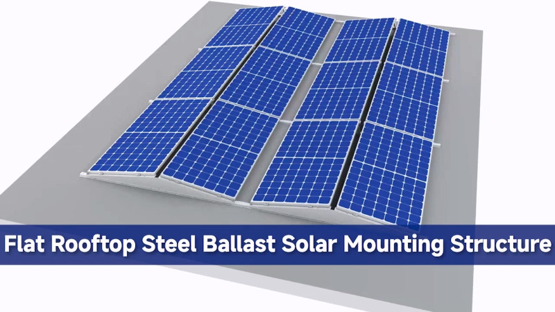 East West Aluminum Ballast Mount Adjustable Solar Flat Roof